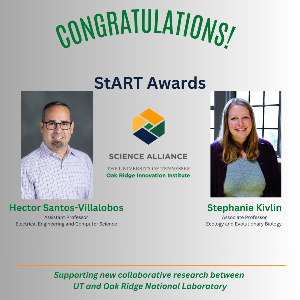 UT-ORII Science Alliance invests $200K in new UT-ORNL StART awards